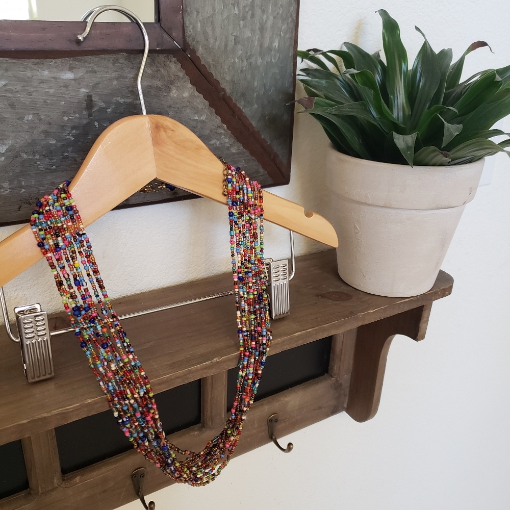 Multi-colored beaded necklace